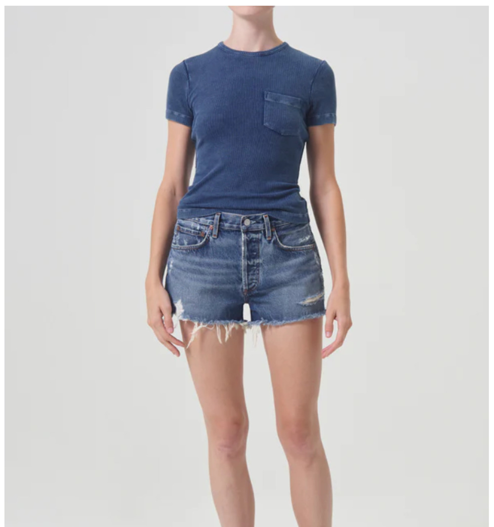 Agolde Parker Vintage Cut-Off Short 24 Dark Swapmeet